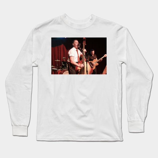 Jim Heath The Reverend Horton Heat Photograph Long Sleeve T-Shirt by Concert Photos